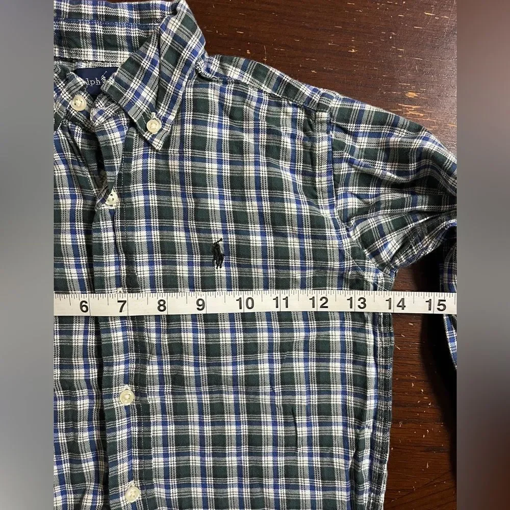 Ralph Lauren Boys Plaid Shirt Sz 4 / 4T
